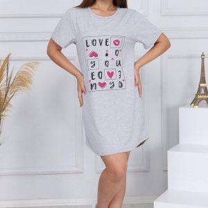 Tunik Gecelik Gri Renk